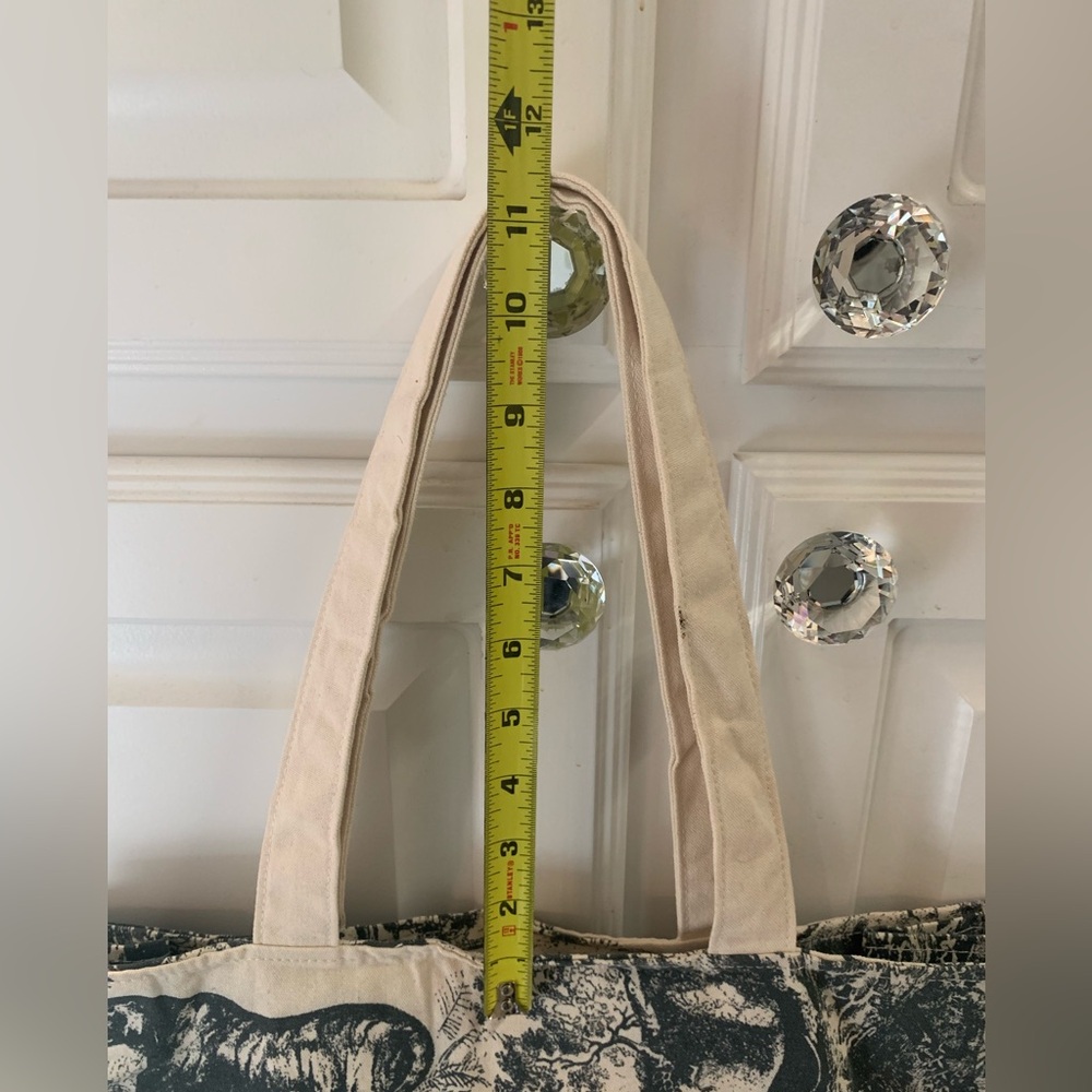 Christian Dior Dioriviera Navy on Cream Canvas Tote Bag - Picture 9 of 12